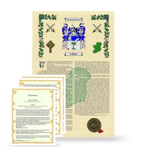 O Beirne Armorial History and Symbolism package